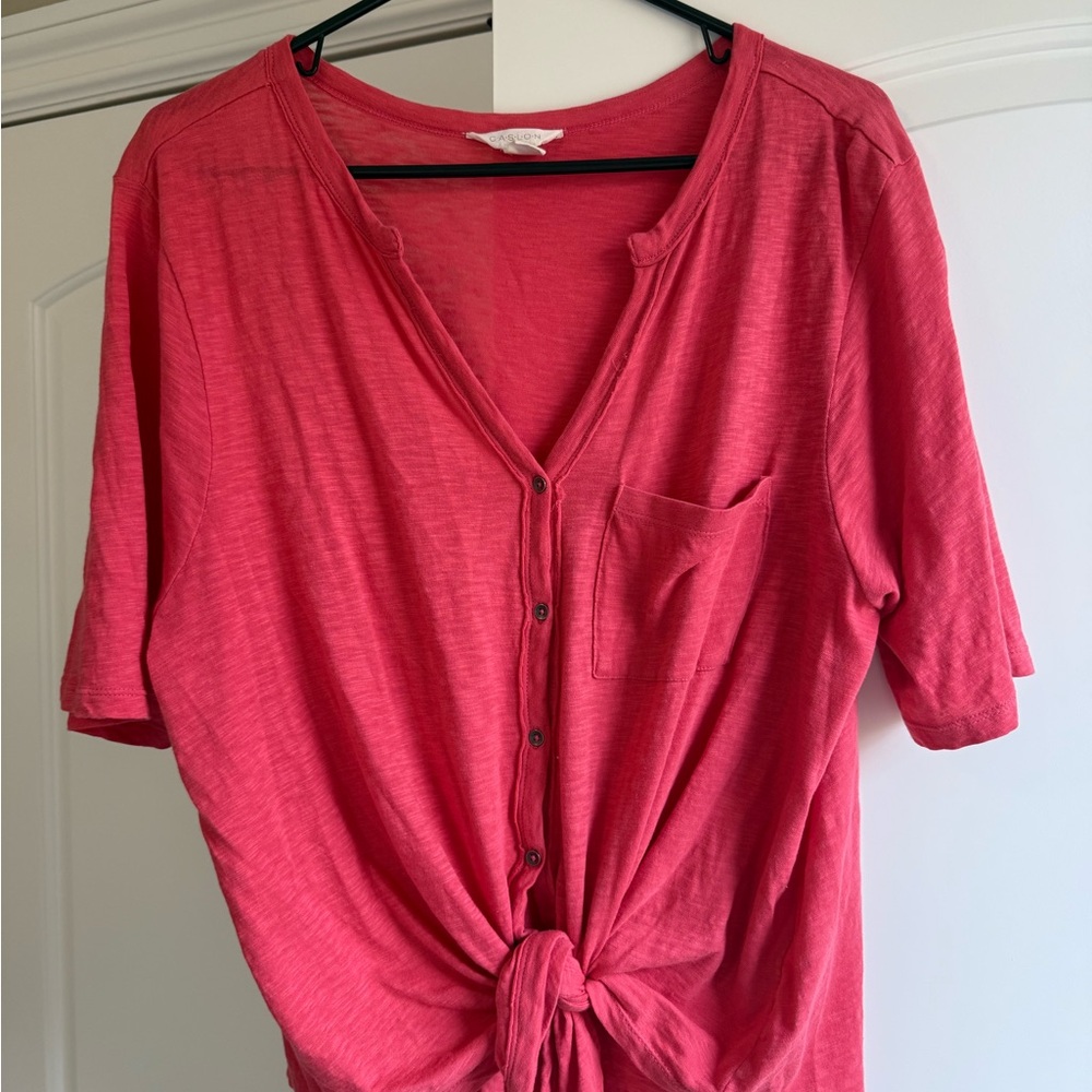 Caslon Coral Button-Down Shirt